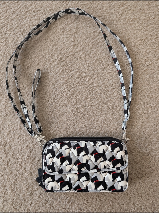 Vera Bradley Handbags - Vera Bradley All-In-One Quilted Crossbody Wallet Bag In Scottie Dog Pattern